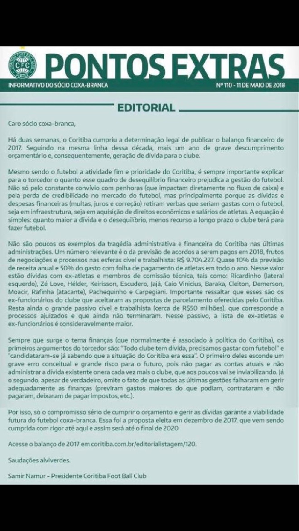 A situação financeira é complicada