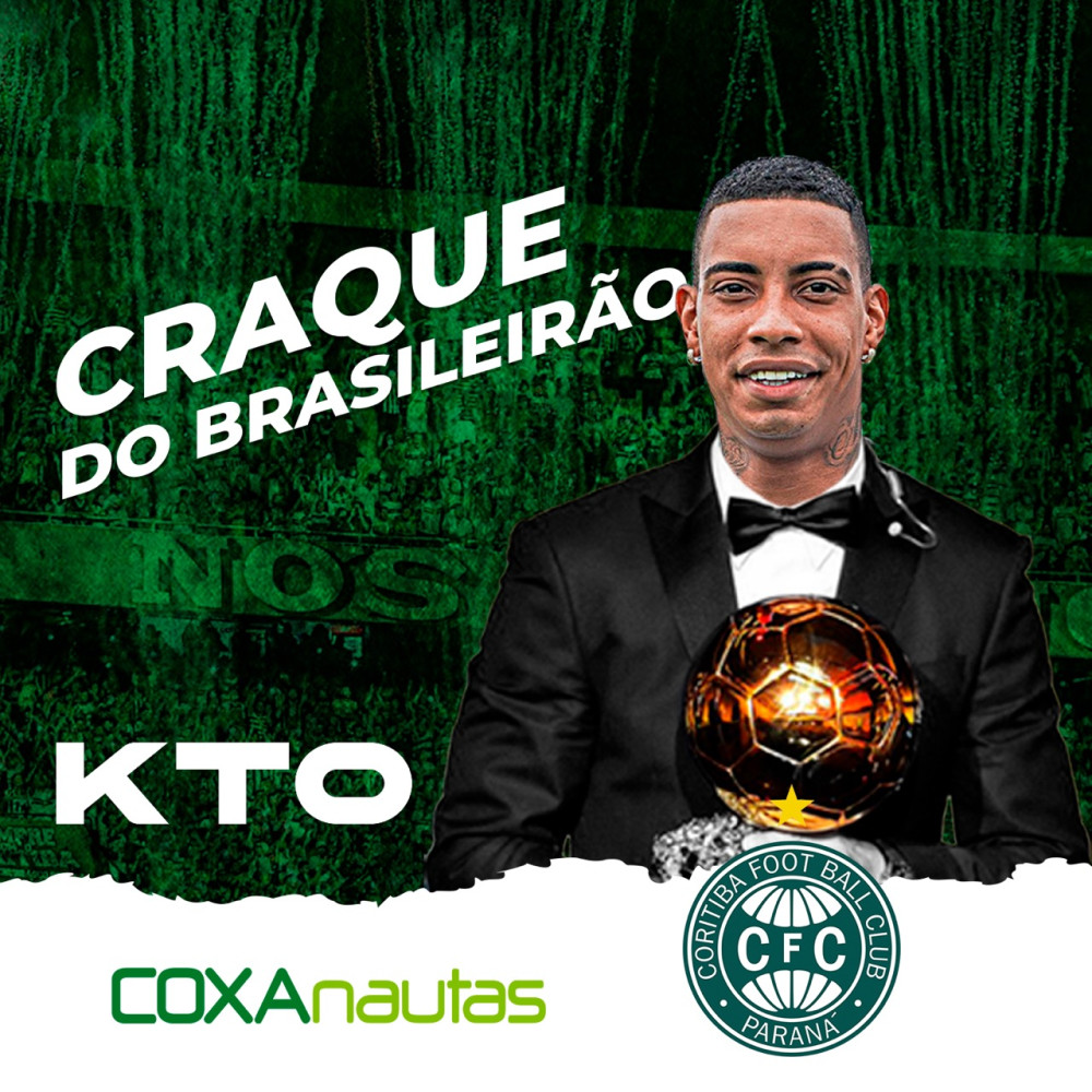 Alef Manga é o Craque KTO do Coritiba no Brasileirão