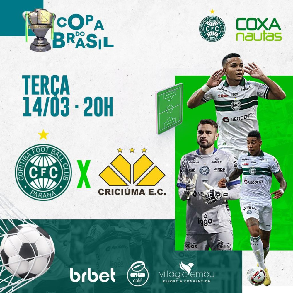 Coritiba busca vaga na terceira fase da Copa do Brasil contra o Criciúma