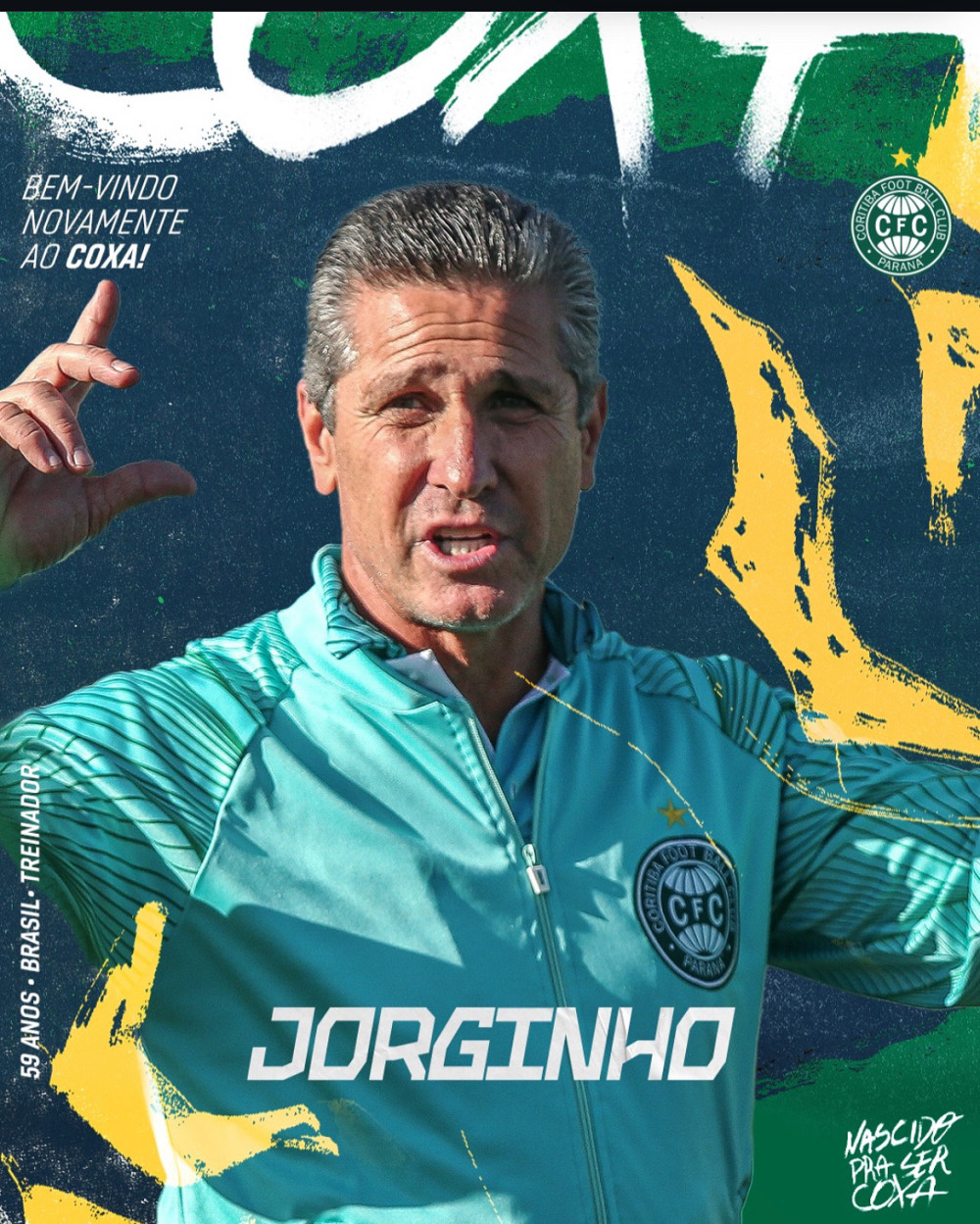 Coritiba anuncia a chegada de Jorginho