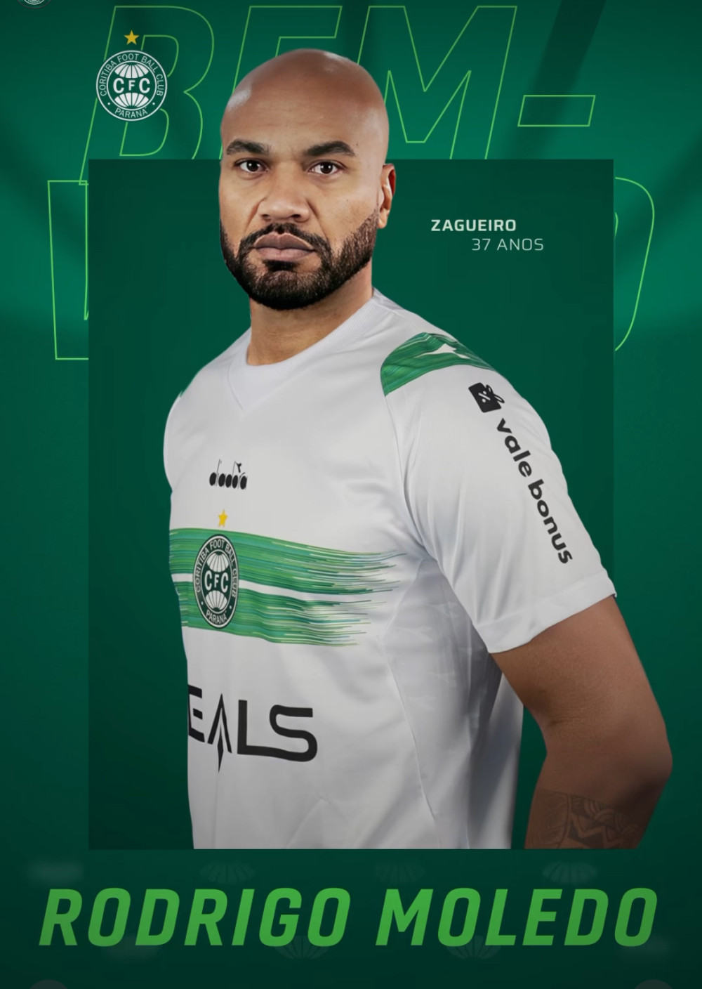 Coritiba anuncia a contratação de Rodrigo Moledo