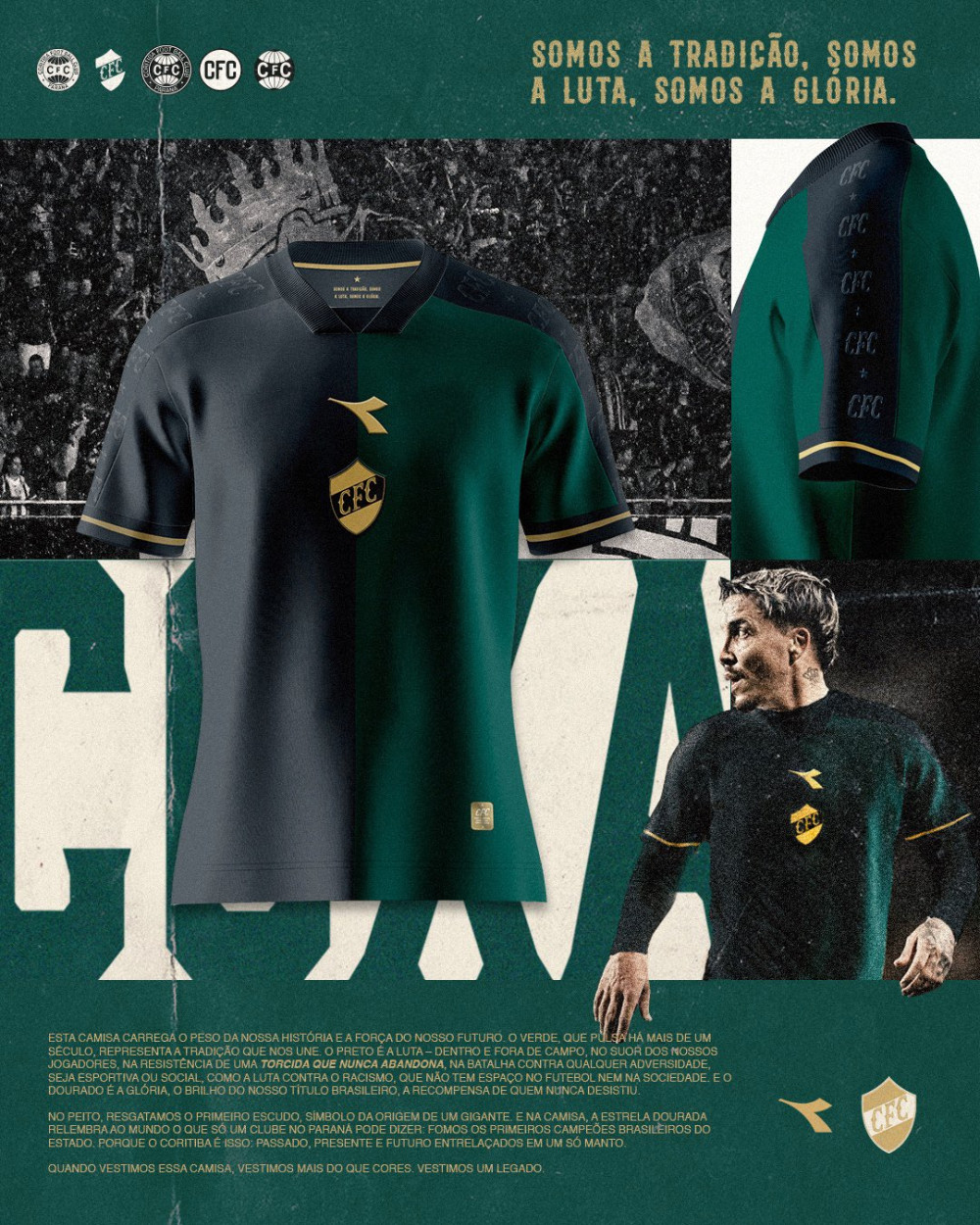 Coritiba divulga a camisa vencedora do concurso Manto da Glória