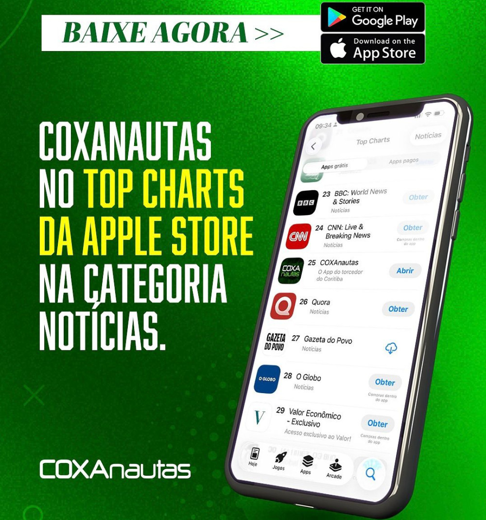 COXAnautas no Top Charts: aplicativo já é destaque na Apple Store