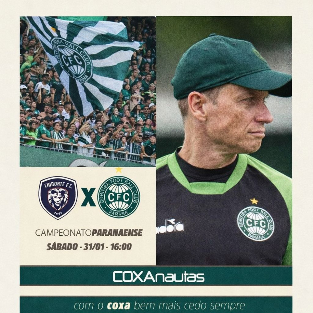 Coritiba muda o foco e vai com time alterado para buscar vantagem contra o Cianorte