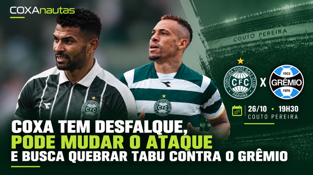 Coxa tem desfalque, pode mudar o ataque e busca quebrar tabu contra o Grêmio