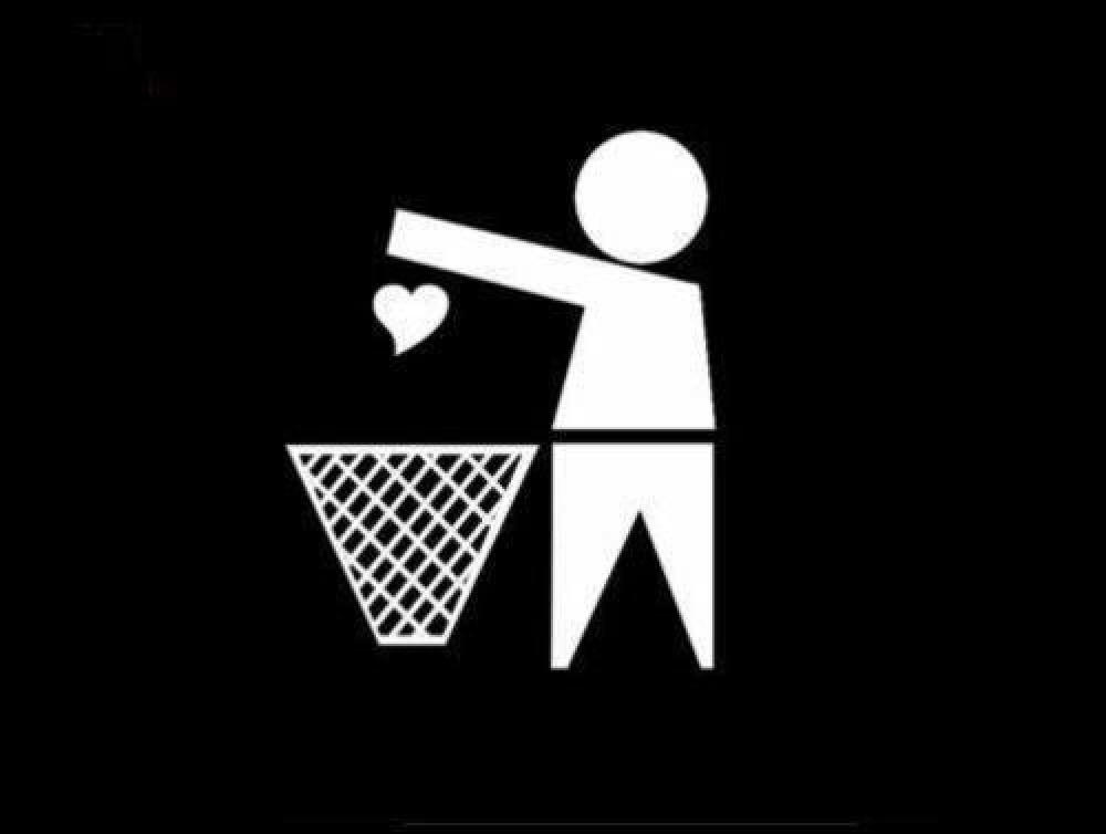 O amor próprio foi pro lixo
