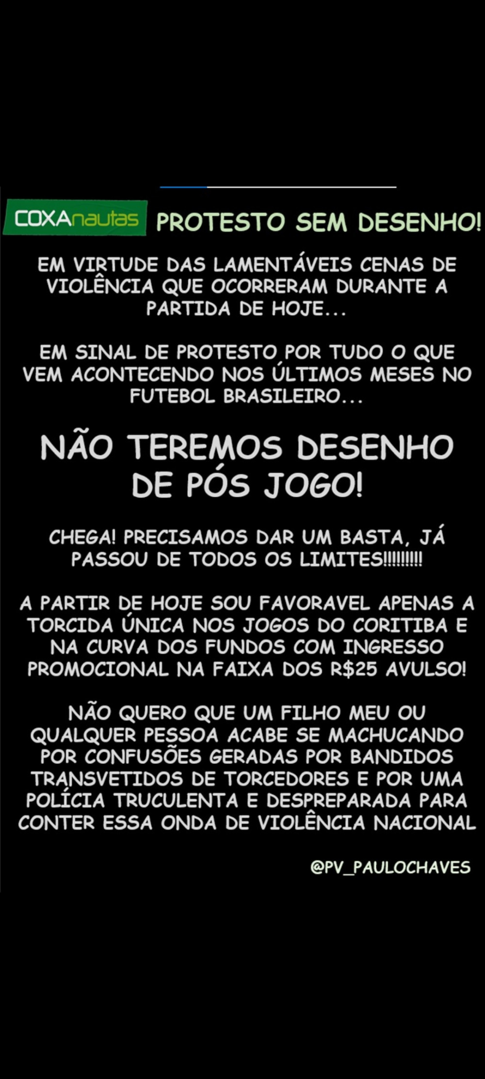 Protesto sem desenho