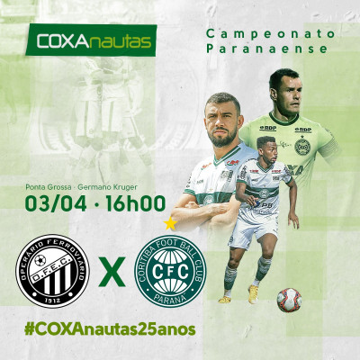 Coritiba enfrenta o Operário neste sábado
