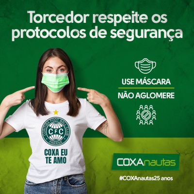 Coritiba pede que o torcedor respeite os protocolos de segurança