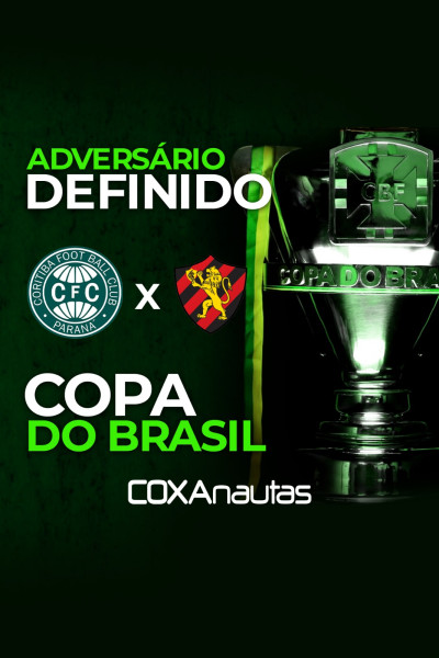 Coritiba pegará o Sport/PE na Copa do Brasil