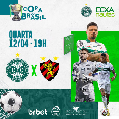 Coritiba inicia luta contra o Sport na terceira fase da Copa do Brasil