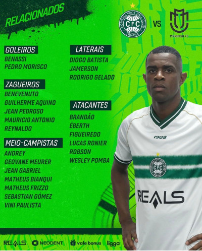 Novo reforço é a novidade para o jogo contra o Maringá
