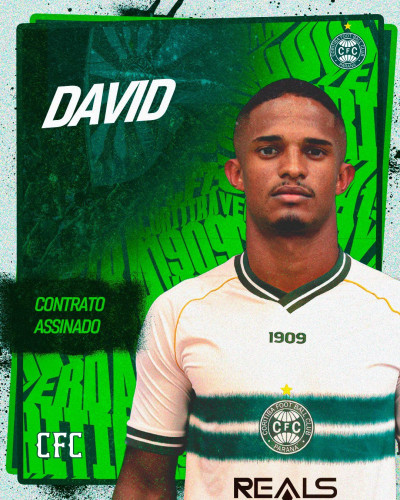 Atacante David é anunciado pelo Coritiba