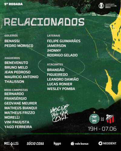 Piá do Couto é a novidade entre os relacionados