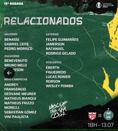 Mauricio Antônio desfalca o Coritiba em Maceió