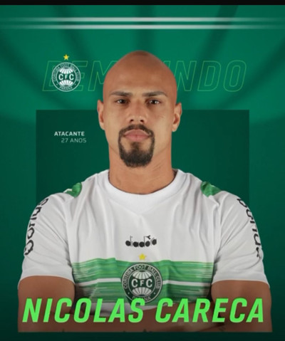 Coritiba anuncia atacante Nicolas Careca